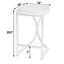 Natalya 25.5 in. Seat Height Square Upholstered and Metal Backless Counter Stool with Footrest by Butler Specialty Company