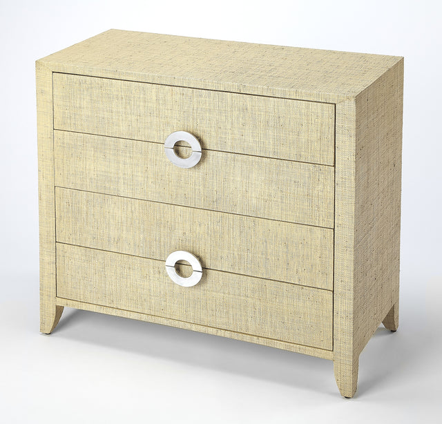 Amelle 34 in. W Rectangular Raffia 4 Drawer Accent Chest by Butler Specialty Company