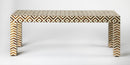 Crispin 48 in. W Rectangular Wood and Bone Inlay Accent Bench by Butler Specialty Company