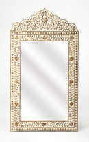 Vivienne 28 in. W x 50 in. H Vertical Wood and Bone Inlay Wall Mirror by Butler Specialty Company