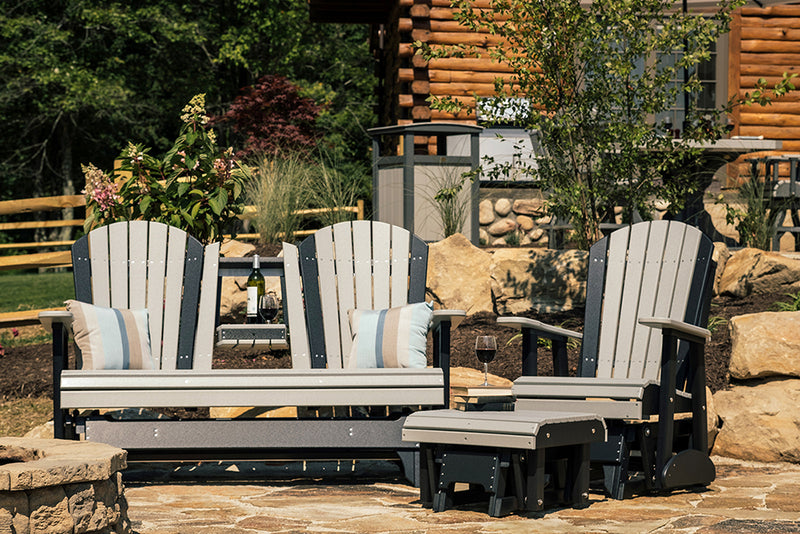 Adirondack 5 Foot Poly Glider with Console by LuxCraft
