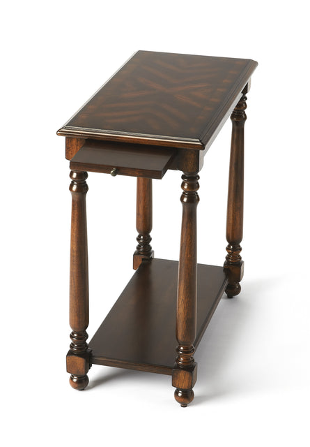 Devane 12 in. W Rectangular Wood Side Table with Pull-Out Tray and Lower Open Shelf by Butler Specialty Company