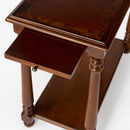 Devane 12 in. W Rectangular Wood Side Table with Pull-Out Tray and Lower Open Shelf by Butler Specialty Company