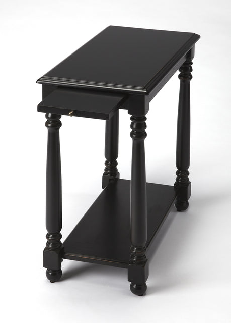 Devane 12 in. W Rectangular Wood Side Table with Pull-Out Tray and Lower Open Shelf by Butler Specialty Company