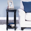 Devane 12 in. W Rectangular Wood Side Table with Pull-Out Tray and Lower Open Shelf by Butler Specialty Company