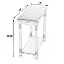 Devane 12 in. W Rectangular Wood Side Table with Pull-Out Tray and Lower Open Shelf by Butler Specialty Company
