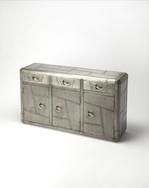 Midway Aviator Themed Metal Console Cabinet by Butler Specialty Company