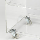 Crystal 34.25 in. W Rectangular Clear Acrylic 3 Tier Mobile Bar Cart by Butler Specialty Company