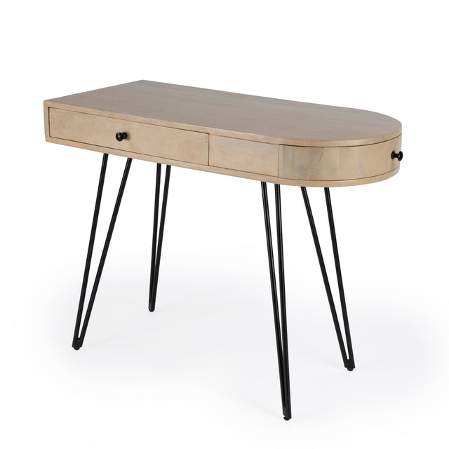 Sebastopol 38 in. W Rectangular Wood and Iron Reversible 2 Drawer Modern Writing Desk by Butler Specialty Company