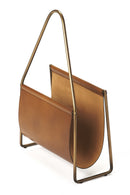 Rupert 13.5 in. W Rectangular Leather and Metal Magazine Basket by Butler Specialty Company