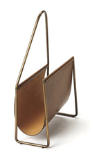 Rupert 13.5 in. W Rectangular Leather and Metal Magazine Basket by Butler Specialty Company
