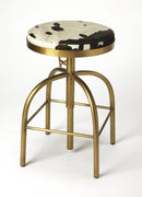 Grogan Hair-On-Hide Adjustable 26"-35" Seat Height Counter Stool by Butler Specialty Company