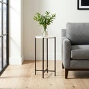 Nigella 8.5 in. W Round Marble and Metal Narrow Side Table by Butler Specialty Company