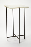 Nigella 11.5 in. W Square Marble and Metal Side Table by Butler Specialty Company