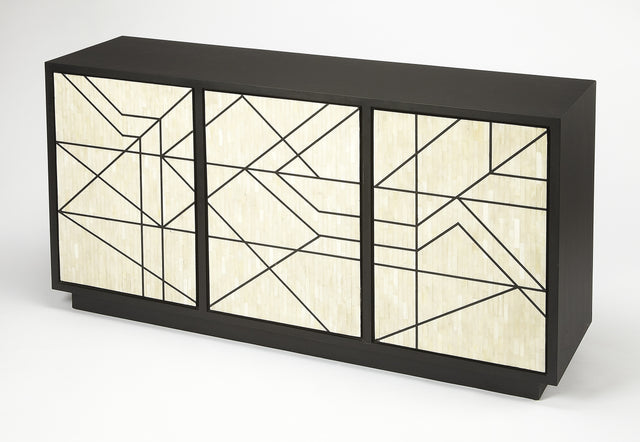 Greta 59 in. W Rectangular Wood and Bone Inlay 3 Door Sideboard-Server by Butler Specialty Company