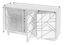 Greta 59 in. W Rectangular Wood and Bone Inlay 3 Door Sideboard-Server by Butler Specialty Company