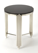 Khalifa 18 in. W Round Granite and Metal End Table by Butler Specialty Company