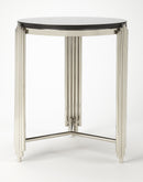 Khalifa 18 in. W Round Granite and Metal End Table by Butler Specialty Company