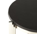 Khalifa 18 in. W Round Granite and Metal End Table by Butler Specialty Company
