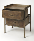Cameron 22 in. W Rectangular Metal Industrial Chic 2 Drawer Side Table by Butler Specialty Company