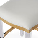 Jordan 24 in. Seat Height Faux Leather and Acrylic Backless Counter Stool with Foot Rest by Butler Specialty Company