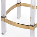 Jordan 24 in. Seat Height Faux Leather and Acrylic Backless Counter Stool with Foot Rest by Butler Specialty Company