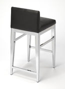 Kelsey 25 in. Seat Height Faux Leather and Stainless Steel Counter Stool by Butler Specialty Company
