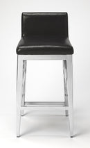 Kelsey 25 in. Seat Height Faux Leather and Stainless Steel Counter Stool by Butler Specialty Company