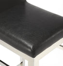 Kelsey 25 in. Seat Height Faux Leather and Stainless Steel Counter Stool by Butler Specialty Company