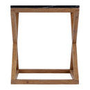 Braylon 17.75 in. W Square Marble & Wood X Base End Table by Butler Specialty Company