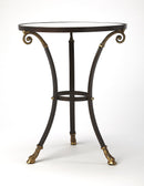 Meurice 19.75 in. W Round Mirrored Glass and Metal Side Table by Butler Specialty Company