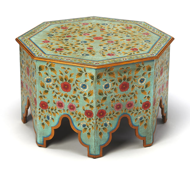 Priya 28.5 in. W Octagonal Wood Hand Painted Coffee Table by Butler Specialty Company