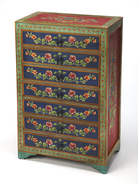 Zara 21 in. W Rectangular Wood Hand Painted 7 Drawer Accent Chest by Butler Specialty Company