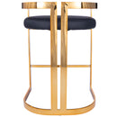 Clarence 25 in. Seat Height Faux Leather and Metal Counter Stool with Low Back by Butler Specialty Company