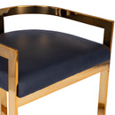 Clarence 25 in. Seat Height Faux Leather and Metal Counter Stool with Low Back by Butler Specialty Company