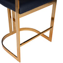 Clarence 25 in. Seat Height Faux Leather and Metal Counter Stool with Low Back by Butler Specialty Company
