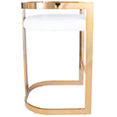 Clarence 25 in. Seat Height Faux Leather and Metal Counter Stool with Low Back by Butler Specialty Company