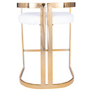 Clarence 25 in. Seat Height Faux Leather and Metal Counter Stool with Low Back by Butler Specialty Company
