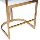 Clarence 25 in. Seat Height Faux Leather and Metal Counter Stool with Low Back by Butler Specialty Company