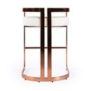Clarence 25 in. Seat Height Faux Leather and Metal Counter Stool with Low Back by Butler Specialty Company