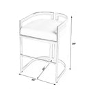 Clarence 25 in. Seat Height Faux Leather and Metal Counter Stool with Low Back by Butler Specialty Company