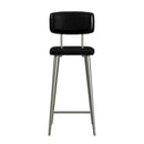 Saddle 26 in. Seat Height Metal and Leather Counter Stool with Back by Butler Specialty Company