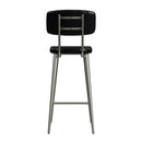 Saddle 26 in. Seat Height Metal and Leather Counter Stool with Back by Butler Specialty Company