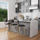 Saddle 26 in. Seat Height Metal and Leather Counter Stool with Back by Butler Specialty Company