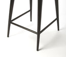 Saddle 26 in. Seat Height Metal and Leather Counter Stool with Back by Butler Specialty Company