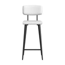 Saddle 26 in. Seat Height Metal and Leather Counter Stool with Back by Butler Specialty Company