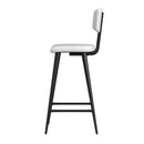 Saddle 26 in. Seat Height Metal and Leather Counter Stool with Back by Butler Specialty Company
