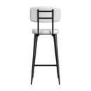 Saddle 26 in. Seat Height Metal and Leather Counter Stool with Back by Butler Specialty Company