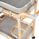 Selena 34.5 in. W Rectangular Rattan 2 Tier Mobile Removeable Top Bar Cart with Bottle Holders by Butler Specialty Company