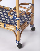 Selena 34.5 in. W Rectangular Rattan 2 Tier Mobile Removeable Top Bar Cart with Bottle Holders by Butler Specialty Company